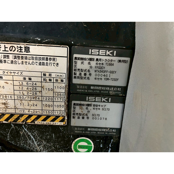 Tracteur Iseki NTA343 2843h
